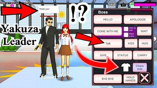 سر جديد !! كيف تتحدث مع رئيس الياكوزا ساكوره سكول  TALK TO Yakuza Leader SAKURA SCHOOL SIMULATOR