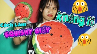 Cách làm squishy giấy 3D khổng lồ hình trái dưa hấu | Giant paper squishy 3d