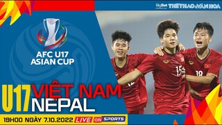 Vòng loại bóng đá U17 châu Á 2023 | U17 Việt Nam vs U17 Nepal (19h00 ngày 7/10) trực tiếp On Sports