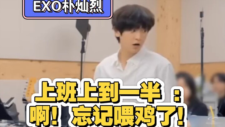 EXO- Park Chanyeol đang làm việc dở dang thì chợt nhớ ra: Á! Quên cho gà ăn rồi! Nó giận rồi!