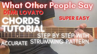 "Demi Lovato & Sam Fischer - What Other People Say Chords (Guitar Tutorial) for Acoustic Cover"