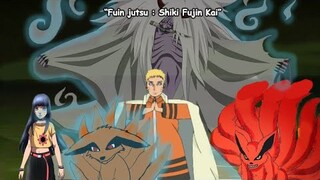 Naruto membagi Kurama Himawari menjadi 2 dengan Shiki Fujin Uzumaki - Boruto Vortex Chapter 10