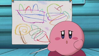 Baby Kirby memperkenalkan lukisannya dengan serius namun diabaikan.