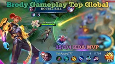 Match All Star Brody Carry us | The Best Gameplay Brody Gameplay, Best Build and Emblem Brody