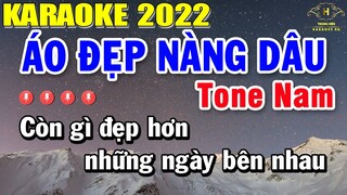 Áo Đẹp Nàng Dâu Karaoke Tone Nam Nhạc Sống | Trọng Hiếu