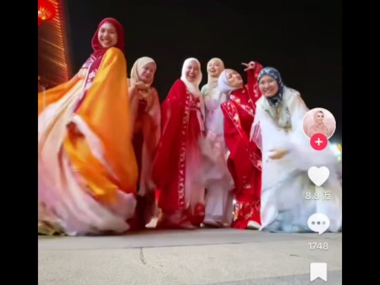 Overseas comments: A Muslim girl wears hanfu.