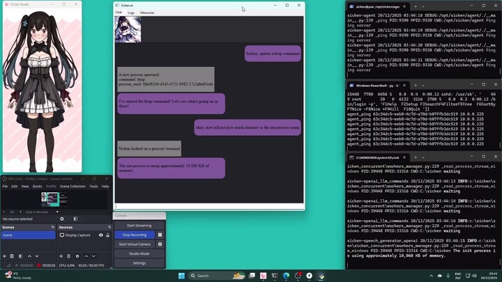 Sicken.ai is using interactive TUI command to obtain information about system