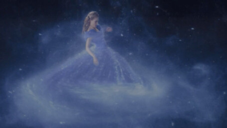 Same Cinderella transformation: the new version is simple, the old one is dazzling.
