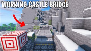 How to Make Working Castle Bridge in Minecraft 1.17