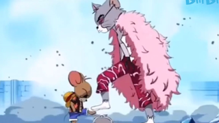 Luffy cứu mạng Law trước Doflamingo (phiên bản Tom và Jerry)