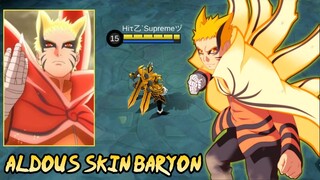 ALDOUS SKIN SCRIPT AS NARUTO BARYON MODE - MOBILE LEGENDS