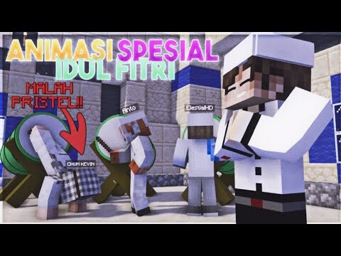 Takbir Idul Fitri!! Bocil malah pristel || Animasi Minecraft