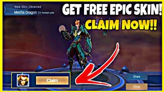 CLAIM CLAUDE MECHA DRAGON SKIN FOR FREE!! || LEGIT 100% || MOBILE LEGENDS BANG BANG 2020