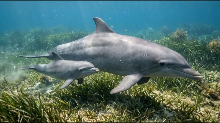 baby-dolphin-learns-to-explore-the-ocean-mother-and-calf-marine-wildlife-documen
