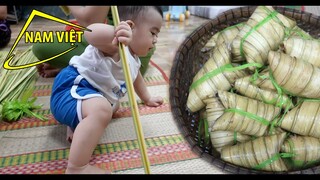 Bánh lá dừa - ngày mưa bão - Nam Việt