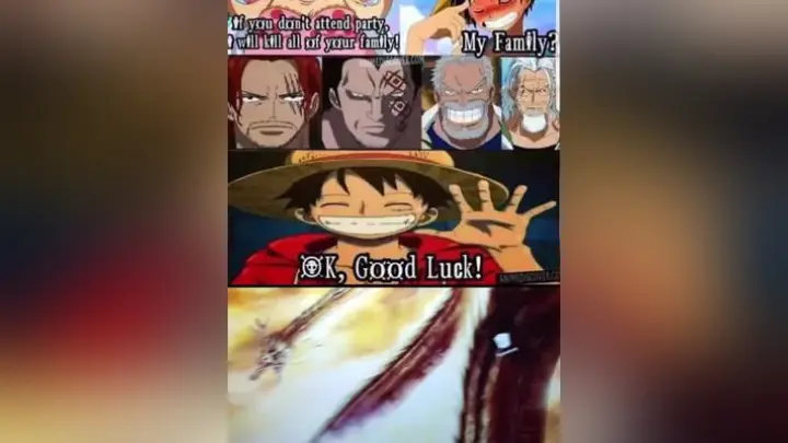 some not by blood but still😏 luffy anime onepiece bigmom dragon rayleigh shanks garp animememes family