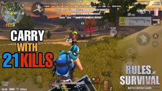 INSANE SQUAD GAMEPLAY 21 KILLS / ROS MOBILE EP.71