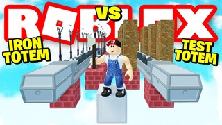 IRON TOTEM vs TEST TOTEM (MythBusters) Roblox Skyblock