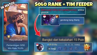 TIPS SAAT POSISI KALAH ! SOLO RANK TIM FEEDER + DI RUSUH FRANCO ! Stenly Hayabusa Mobile Legends