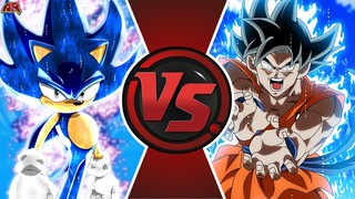 SONIC vs GOKU! ANIME MOVIE! (Sonic The Hedgehog vs Dragon Ball Super) Cartoon Fight Animation