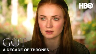 A Decade of Game of Thrones | Sophie Turner on Sansa Stark (HBO)