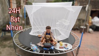 Hưng Troll | Thử Thách 24h Trên Bạt Nhún Khổng Lồ