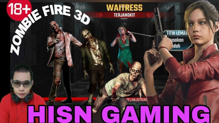 di game zombie fire 3D  melawan zombie waitress sangat cepat