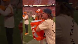 Theo and Caleb Pressley Baptizing the Tennessee Football Coach After The Win #Shorts