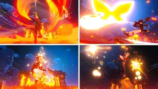 Yoimiya Tried Comparing other Pyro Bursts in Ultrawide Mode