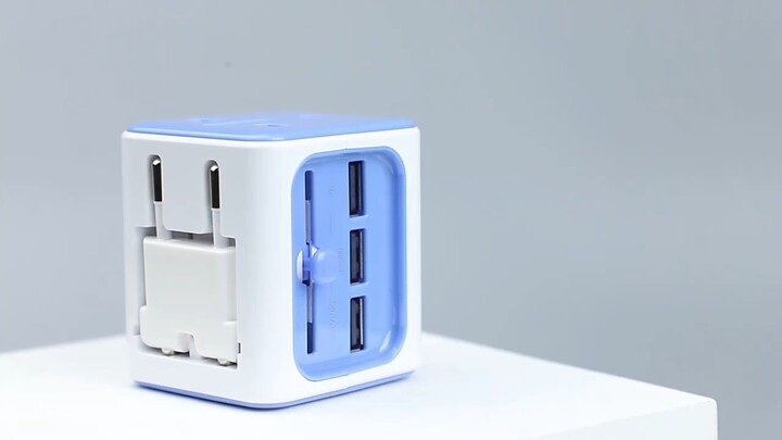 Hot sale All in one 3 USB world travel adapter with UK/US/AU/EU for more than 150 countries
