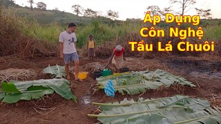 Mẹ con cô bạn châu Phi xuất chiêu ủ mầm rau||Nông nghiệp châu Phi||Ahihi cuộc sống châu phi