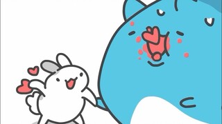 Rabbit always loves cats and bugs