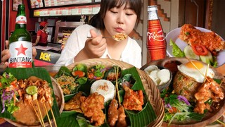 🇮🇩 인도네시아 발리 맛집 투어 먹방 | 나시 짬뿌르, 나시고랭, 닭꼬치, 썬썬와룽, 빈땅 | Indonesia Mukbang