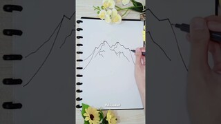 LUKIS GUNUNG & SAWAH LEGENDARIS JADI.. 😱😱 #shorts #OliviaValent