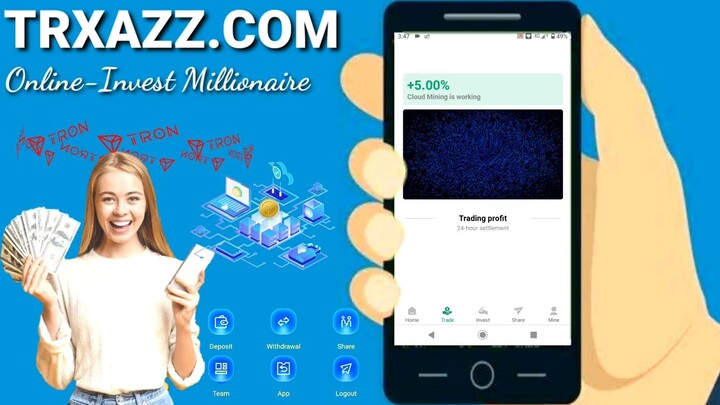 Trxazz.com / New Platform Site Invest TRX Daily Withdraw