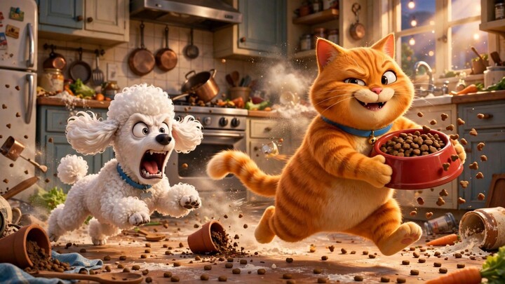 Qalbaz Stole Felfel's Food! Felfel's Revenge is Hilarious 😹 | 橘猫偷狗粮，狗狗的复仇太搞笑了