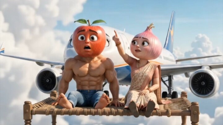 🍎✈️ How Did Apple & Onion Reach the Sky? 😱 | The Ultimate Sky Competition! 🔥
