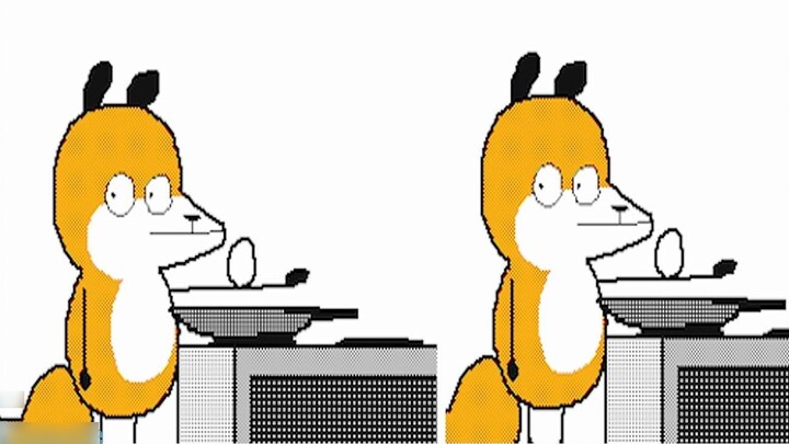 [French animator Kokorokeke][kéké] Recent inspiration animation integration - cute bird and fox pixe