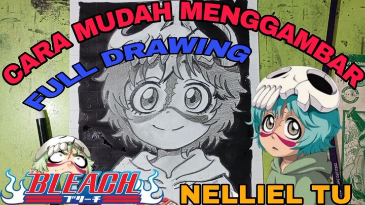 cara mudah menggambar anime Bleach, full drawing