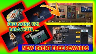 NEW EVENT IN PUBG MOBILE | FREE UZI SKIN | FREE PARACHUTE | FREE OUTFIT