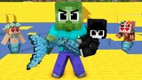 Monster School : Mermaid Wednesday Addams and Good Baby Zombie - Minecraft Animation