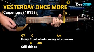 Yesterday Once More - Carpenters (1973) Easy Guitar Chords Tutorial with Lyrics Part 1 SHORTS REELS