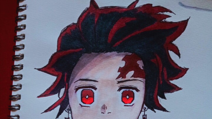 I tried to draw Tanjiro