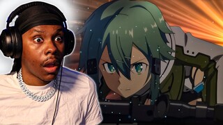 GUN GALE ONLINE SINON VS BEHEMONTH!! - Sword Art Online Season 2 Episode 1 & 2 REACTION!!