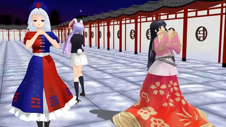 【東方mmd】鈴仙・優曇華院・イナバ＆八意永琳＆蓬莱山輝夜でライアーダンス