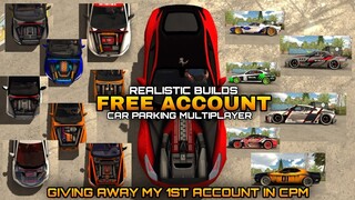 GIVING AWAY MY FIRST ACCOUNT IN CAR PARKING MULTIPLAYER | Free Liveries and Open Hood Cars