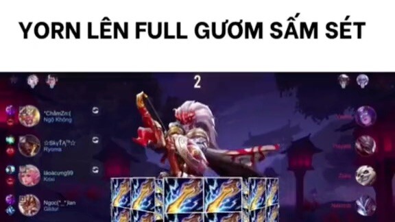 Yorn lên full gươm sấm sét