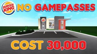 Roblox | Bloxburg | No Gamepasses  Burger  King | Tapioca |