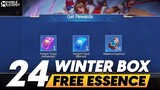 HOW TO GET 24 NATURE'S ESSENCE FROM WINTER BOX EVENT | FREE 2 EPIC SKIN DRAW | MLBB