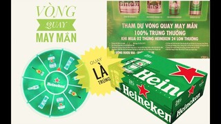 Mua 4 thùng Heineken được 2 phiếu trúng quà bất ngờ